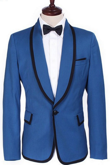 Worldwide Popular Gangnam Style Tuxedo Jacket PSY Blue Suit Cosplay Costume